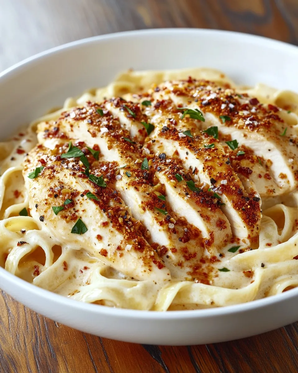 Poulet Cajun Épicé Alfredo