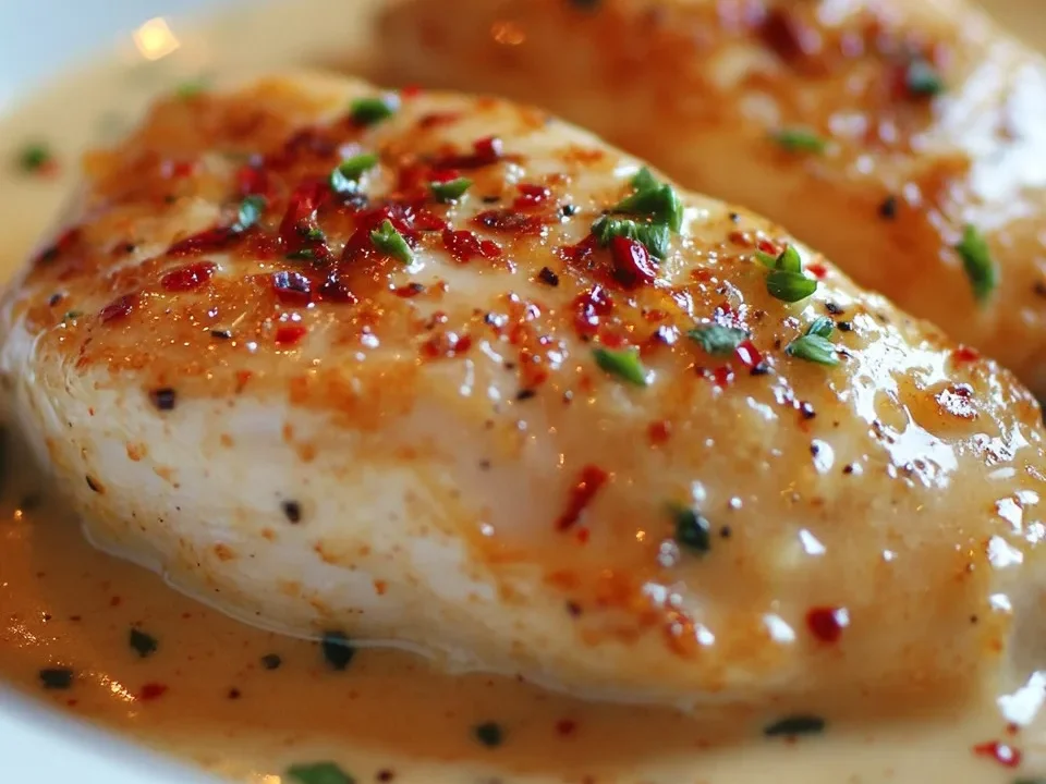 Filete de Pollo en Salsa de Ajo Parmesano Picante