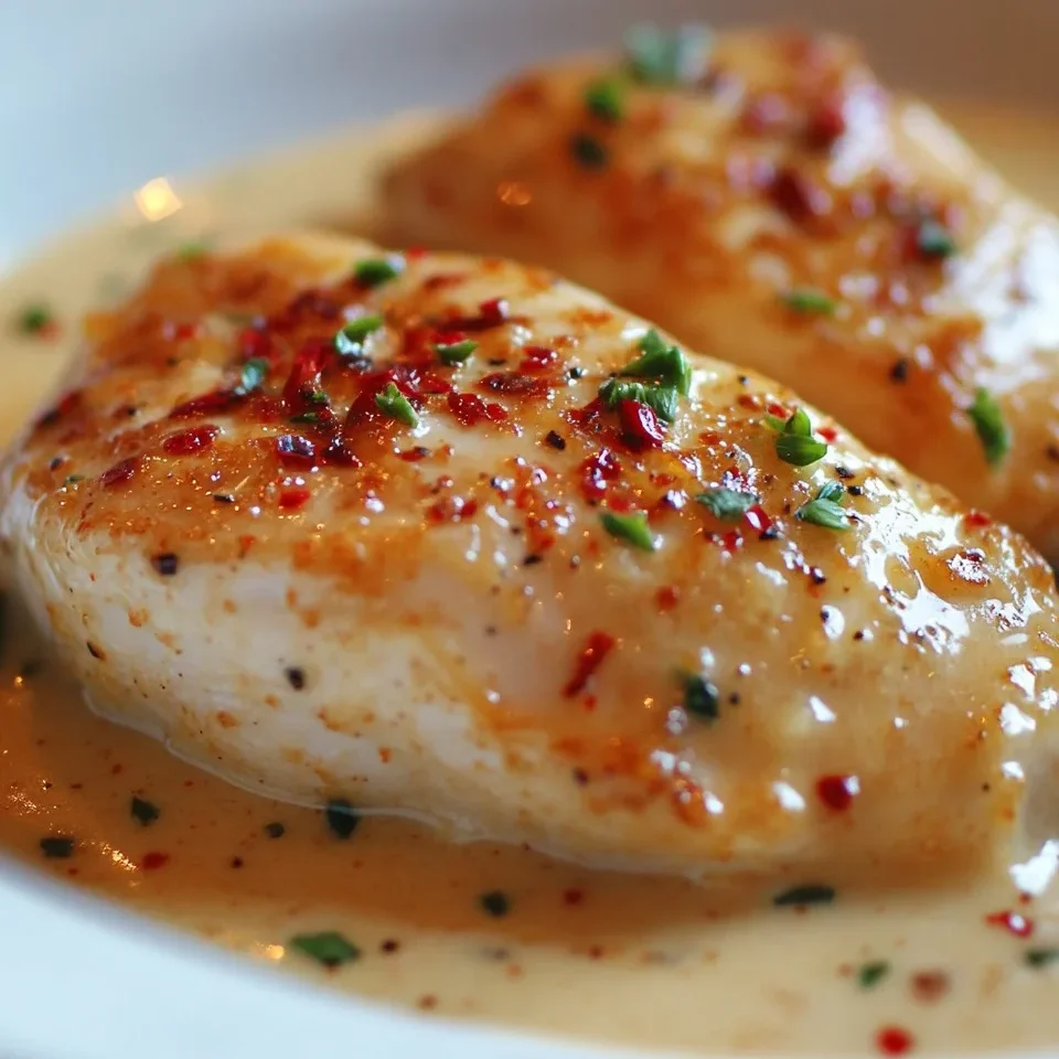 Filete de Pollo en Salsa de Ajo Parmesano Picante