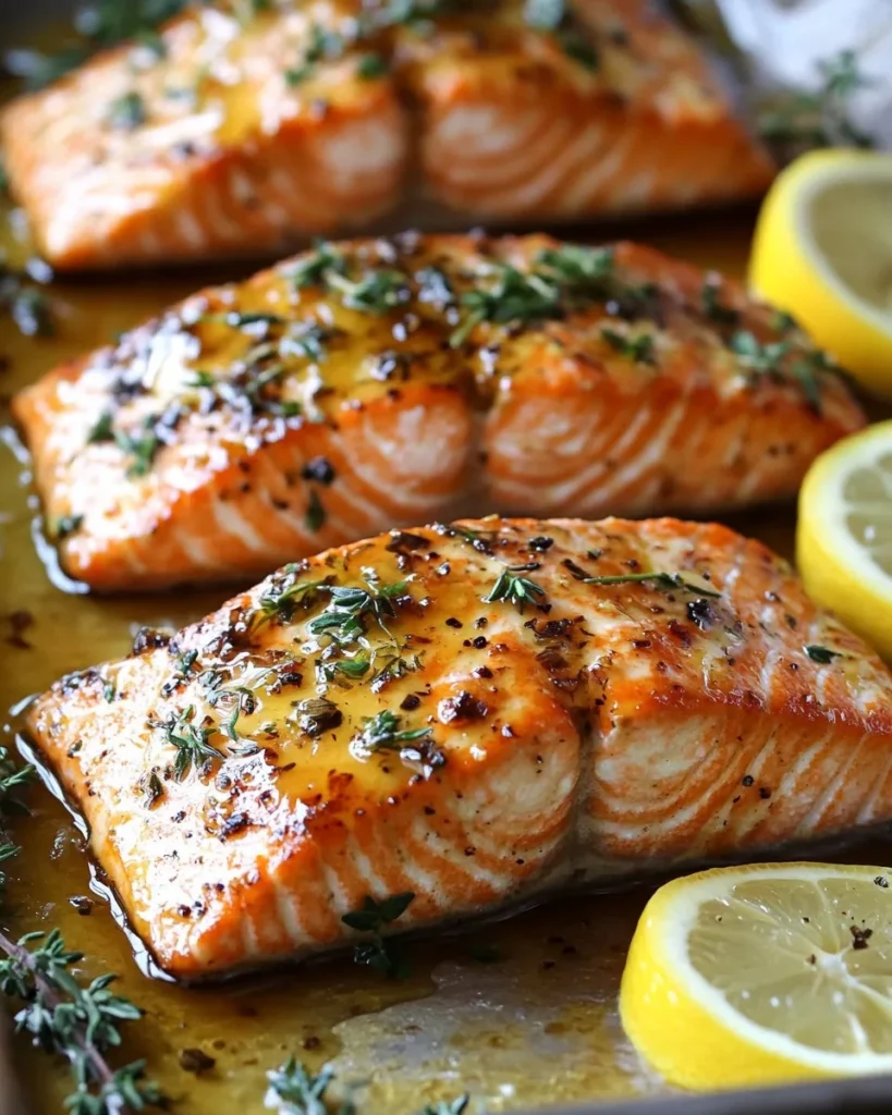 Salmón Glaseado con Miel y Limón