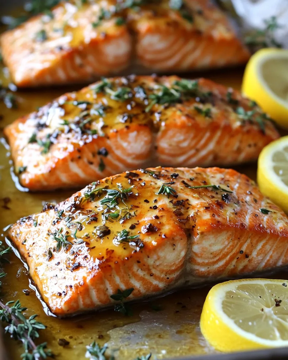 Salmón Glaseado con Miel y Limón