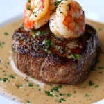 Surf and Turf: Filete Mignon con Camarones y Salsa Cremosa de Langosta