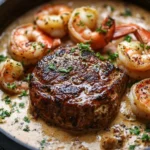 Surf and Turf chisporroteante en salsa de crema cajún