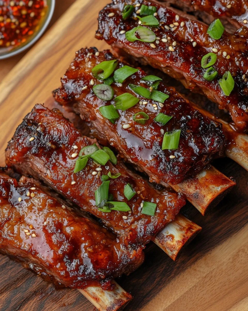 Costillas de Cordero Glaseadas con Miel de Sichuan
