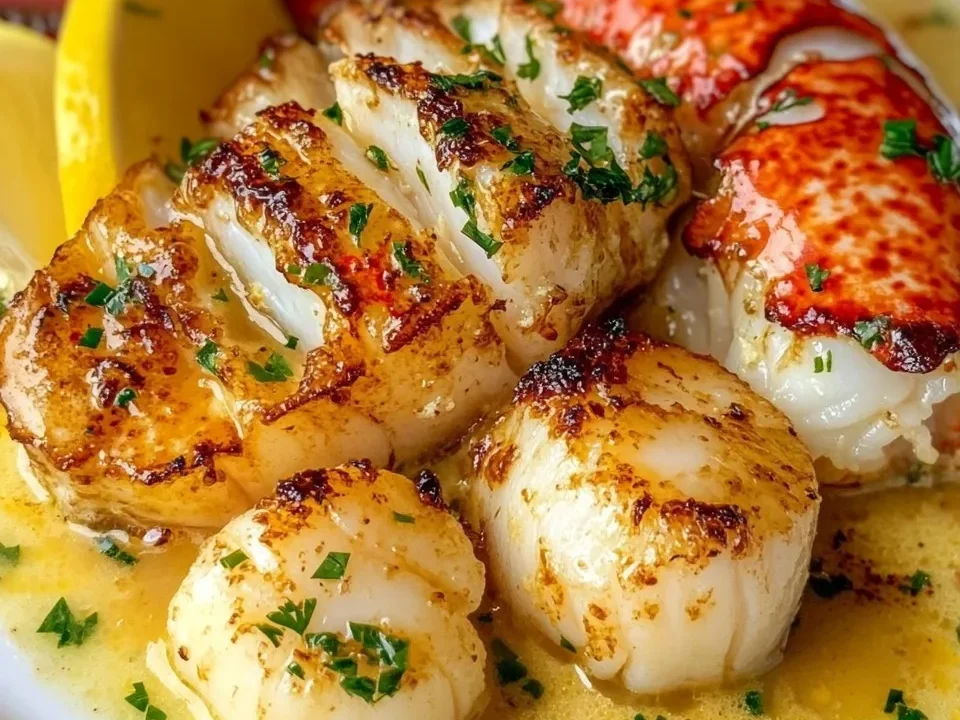 Mantequilla de Ajo con Langosta y Vieiras