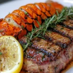 Bistec a la Parrilla y Cola de Langosta