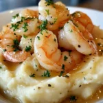 Camarones al Ajo con Puré de Papas