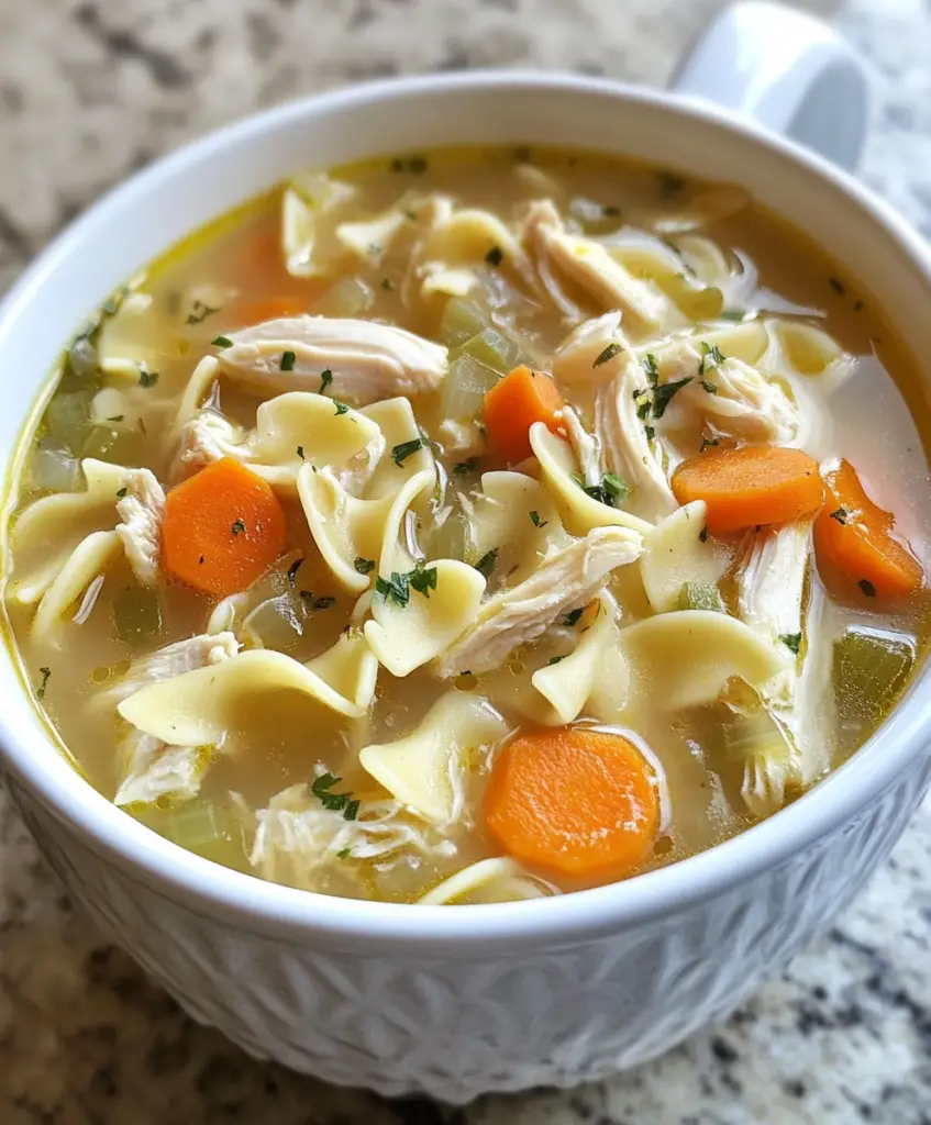 Sopa de Pollo con Fideos