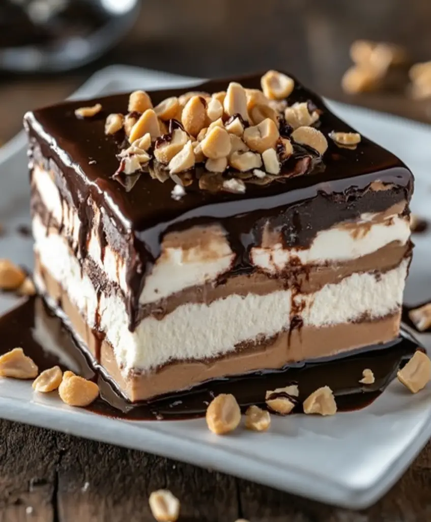 Postre de Barritas de Helado con Salsa de Chocolate Caliente