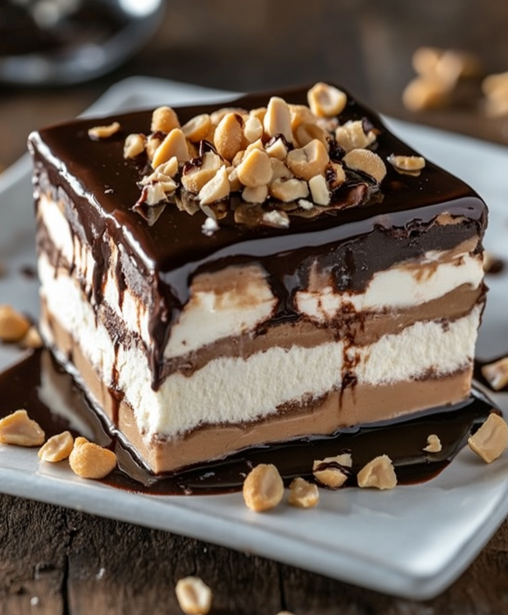 Postre de Barritas de Helado con Salsa de Chocolate Caliente