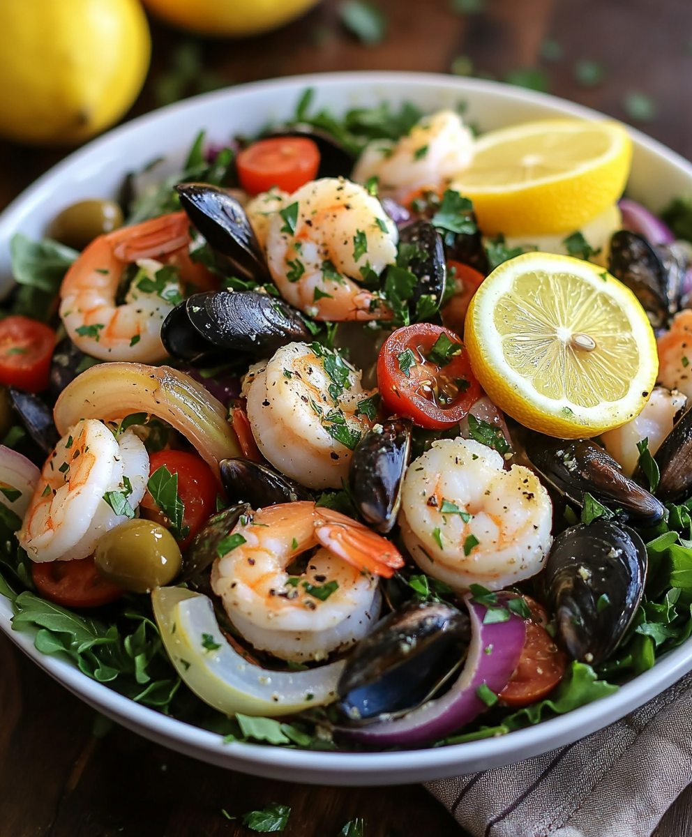 Ensalada de Mariscos Marinados al Estilo Italiano