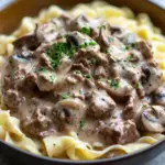Stroganoff de Res en Olla de Cocción Lenta