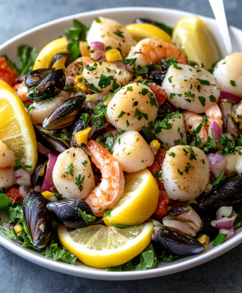 Ensalada de Mariscos Marinados al Estilo Italiano