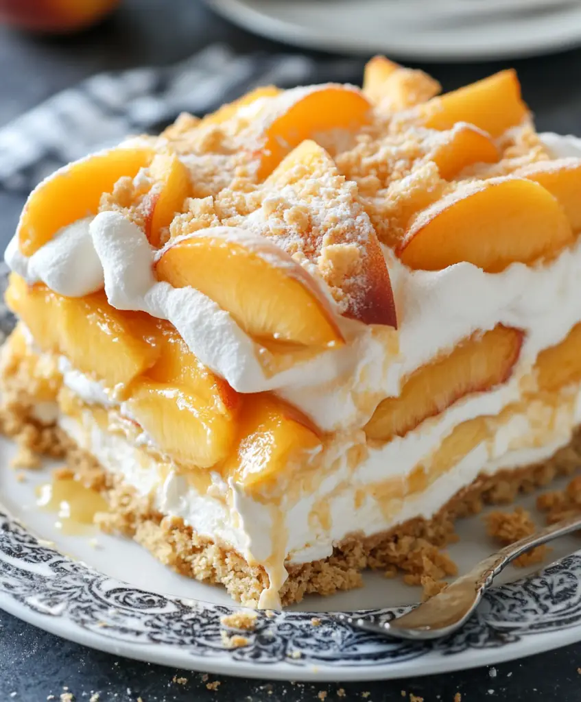 Postre de Durazno Fresco