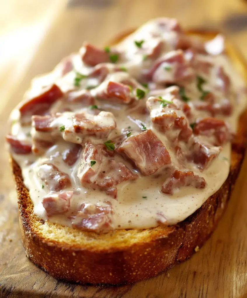 Carne Seca en Salsa Crema sobre Tostada
