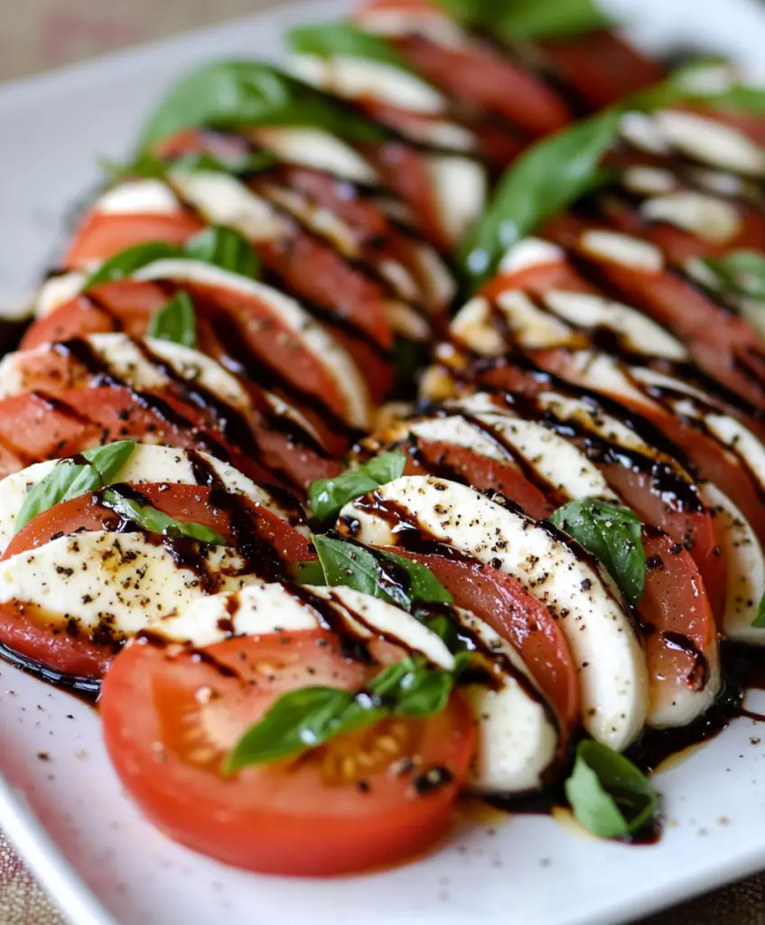 Ensalada Caprese con Reducción de Balsámico