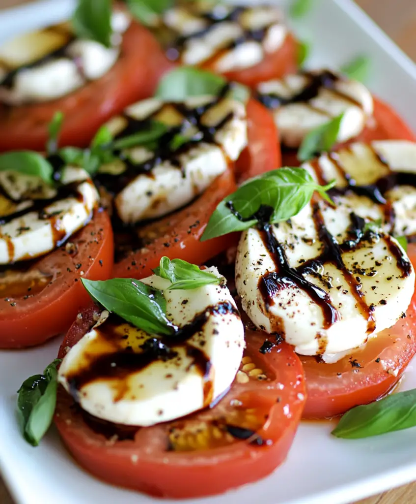 Ensalada Caprese con Reducción de Balsámico