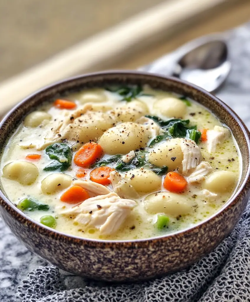 Sopa de Pollo y Gnocchi