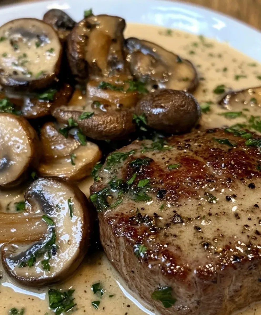 Filet Mignon Crémeux au Boursin et Champignons