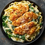 Pollo Crujiente con Pasta Cremosa para disfrutar hoy.