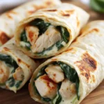 Wraps de Pollo con Ajo y Queso