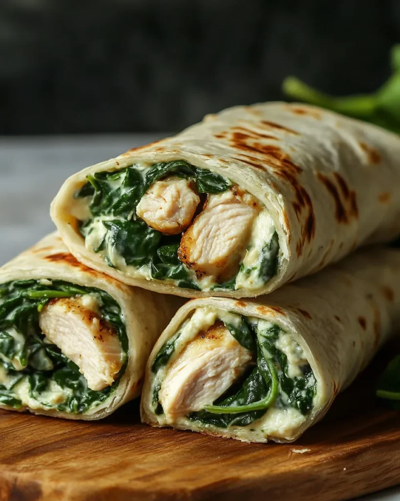 Wraps de Pollo con Ajo y Queso