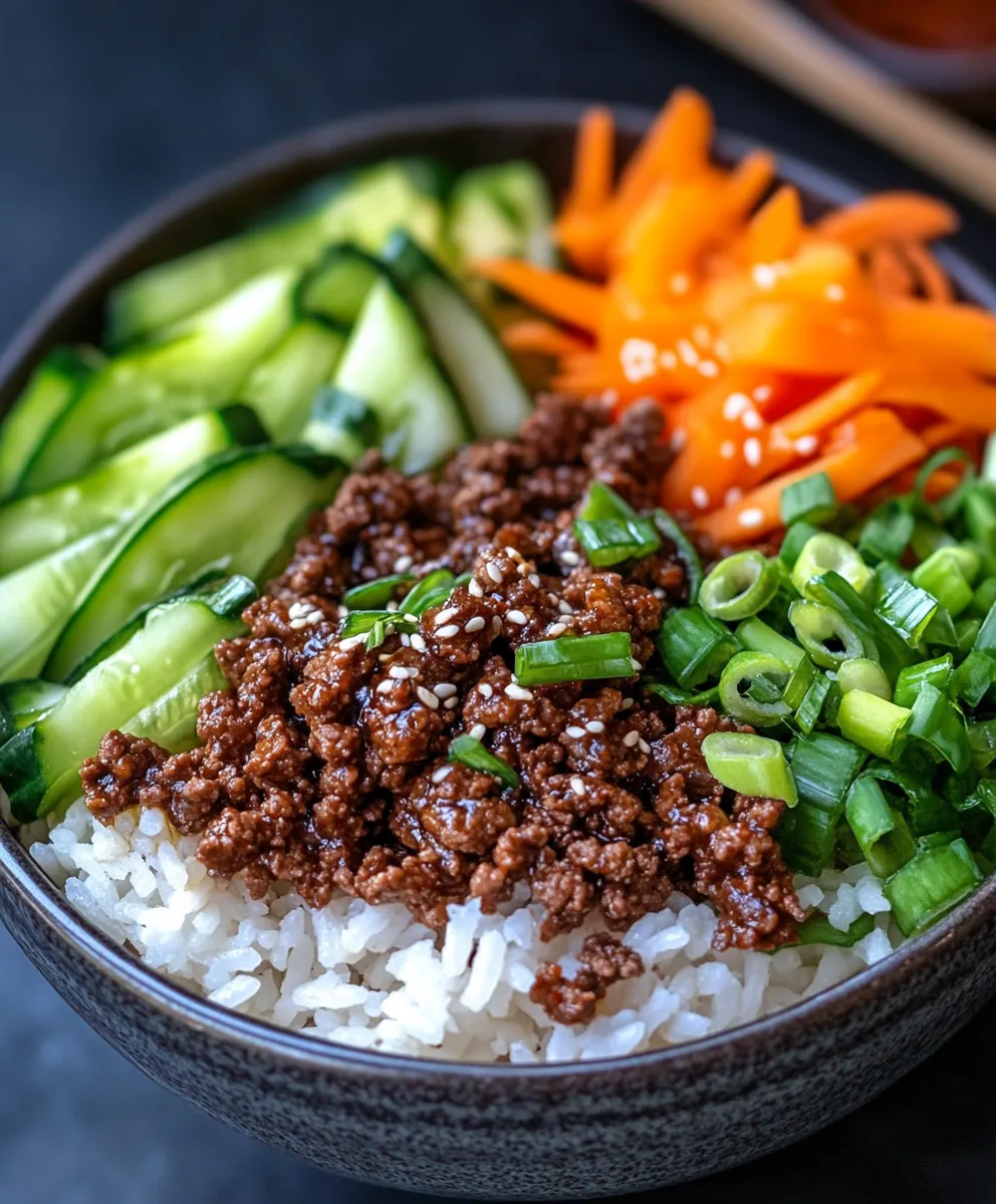 Tazón de Carne Molida Coreana