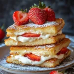 Sándwiches de Cheesecake de Fresa Fritos