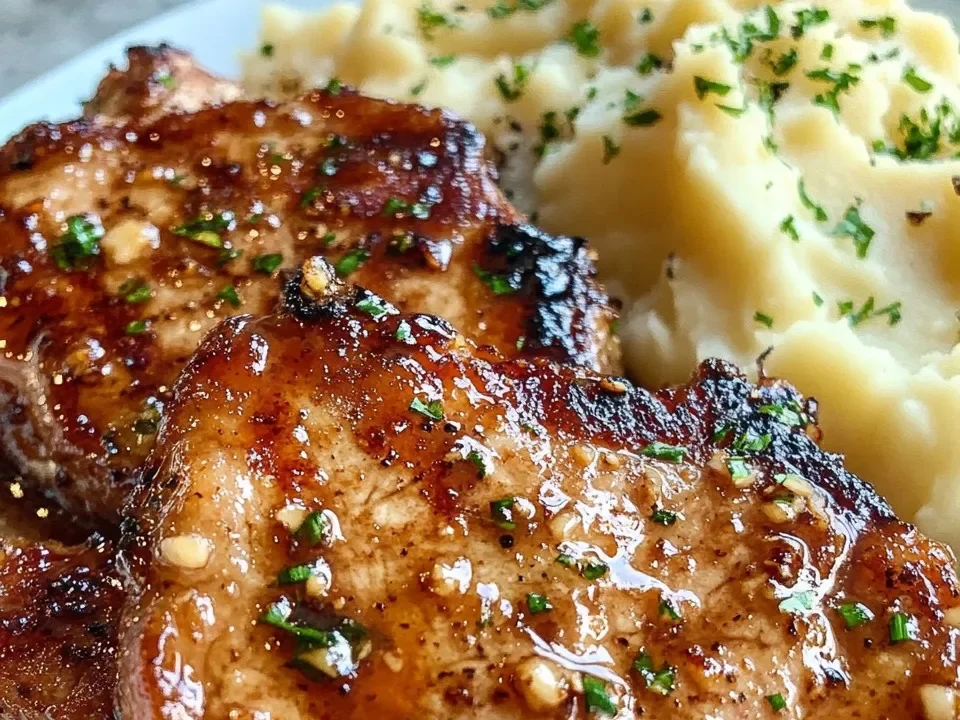 Chuletas de Cerdo con Miel y Ajo