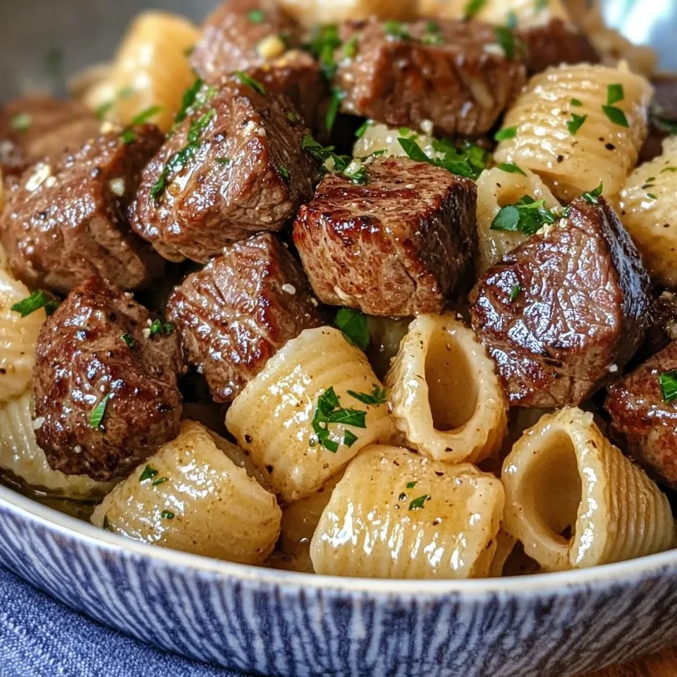 Bocaditos de Carne con Mantequilla de Ajo y Conchas Cremosas de Parmesano