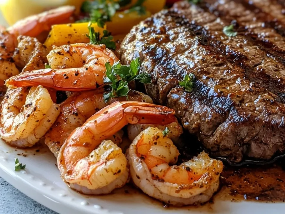 Extravaganze de Bistec y Camarones Cajún