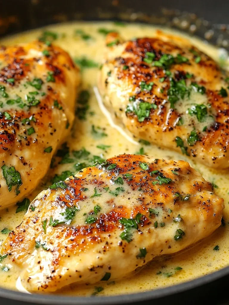Pollo Tierno en Salsa Cremosa de Mantequilla y Ajo