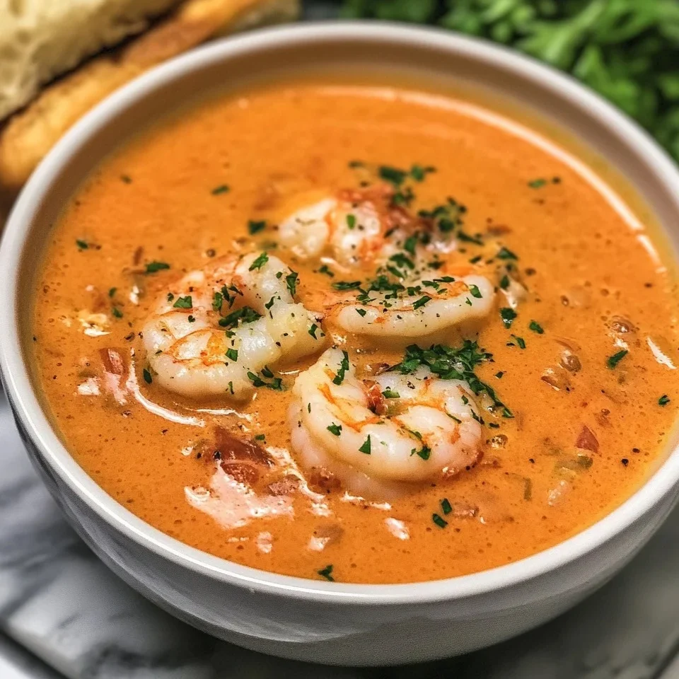 Bisque de Cangrejo y Camarones Sedoso con Hierbas Frescas