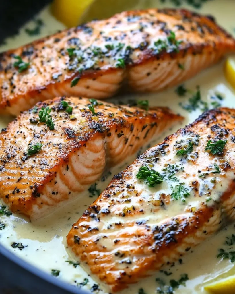 Salmón Crema de Limón y Hierbas