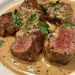 Filete de Res en Salsa de Crema de Pimienta