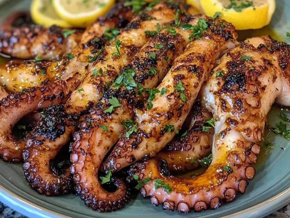 Pulpo a la Parrilla al Estilo Griego