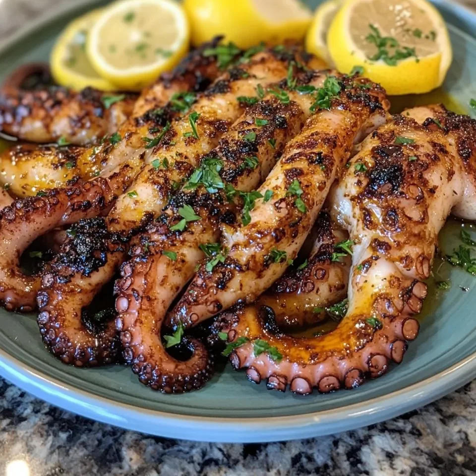 Pulpo a la Parrilla al Estilo Griego