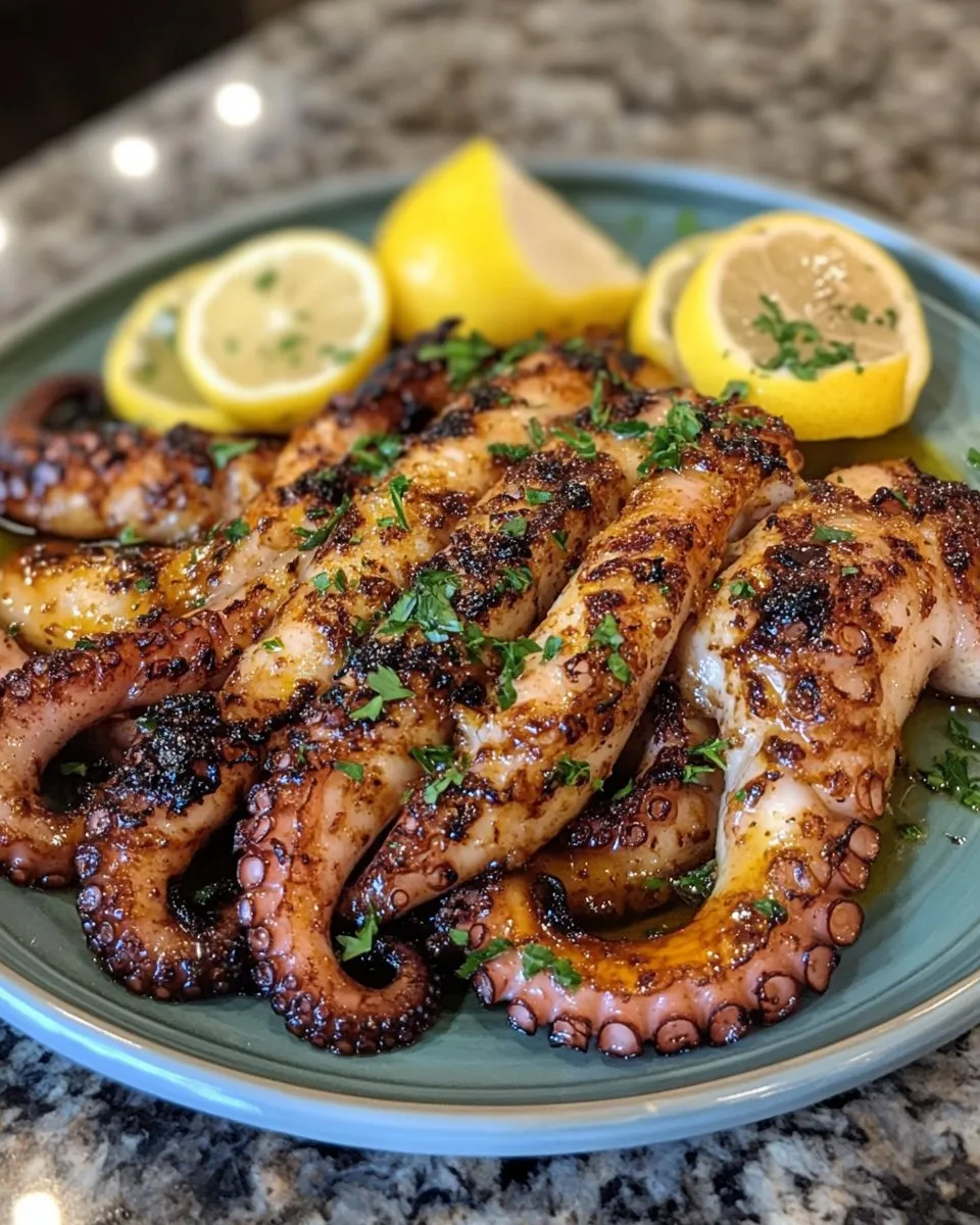 Pulpo a la Parrilla al Estilo Griego