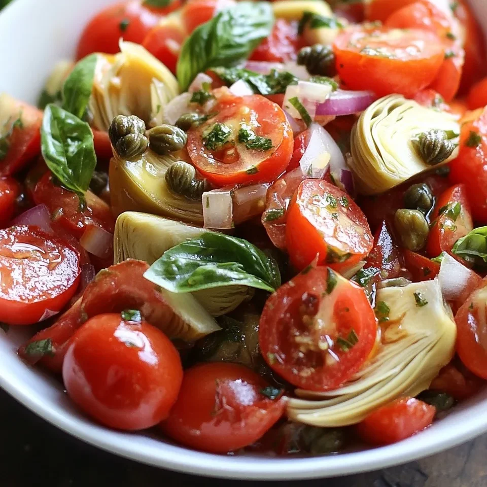 Ensalada de Tomate y Alcachofa con Alcaparras