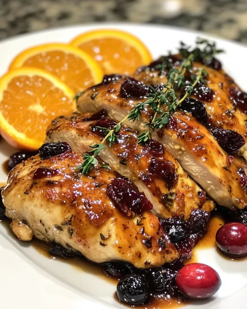 Pollo con Arándano y Naranja