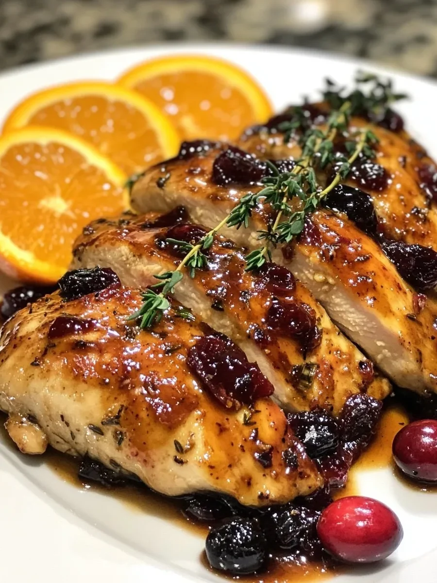 Pollo con Arándano y Naranja
