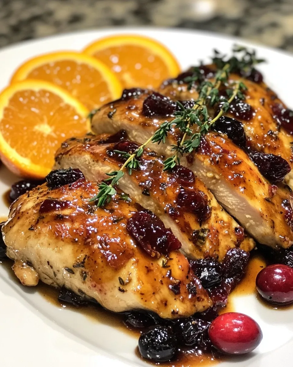 Pollo con Arándano y Naranja