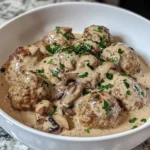 Albóndigas Caseras con Salsa de Crema de Champiñones