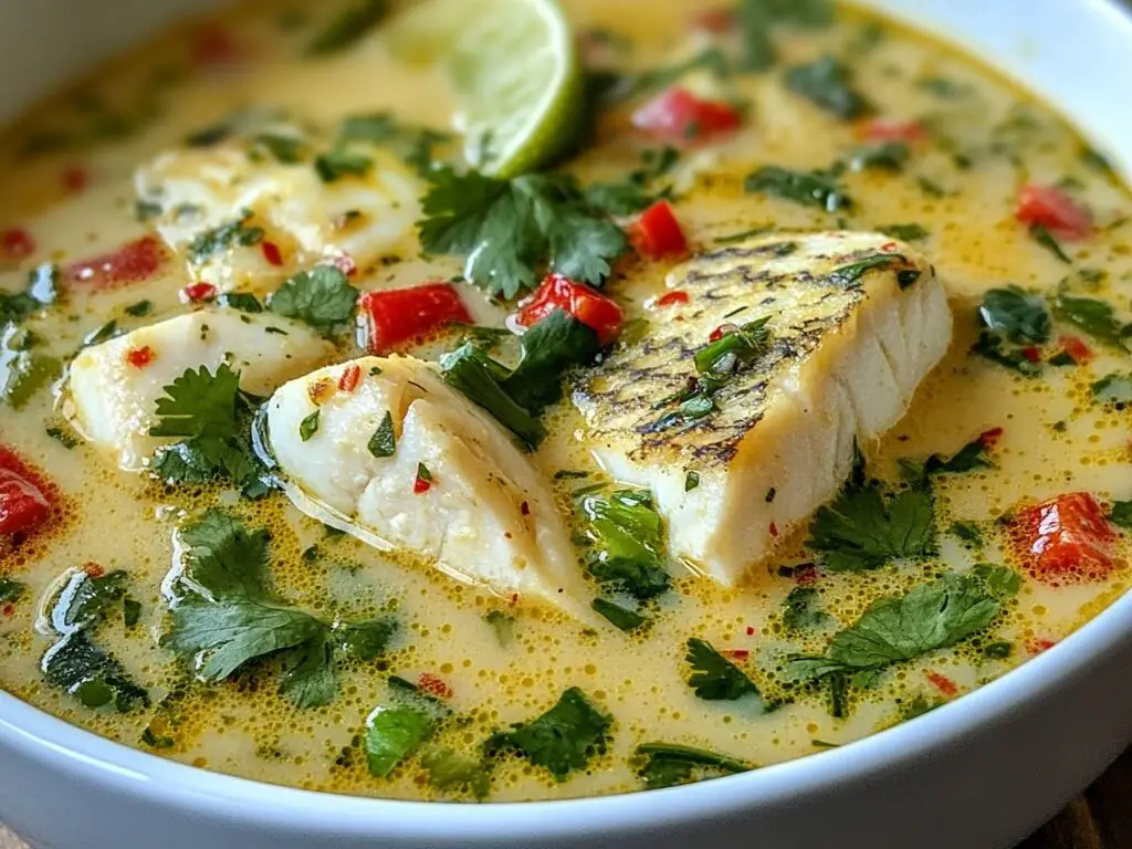 Sopa de Pescado con Coco y Limón