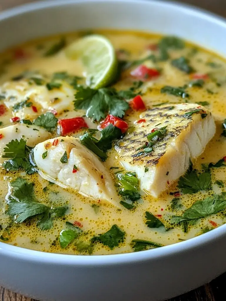 Sopa de Pescado con Coco y Limón