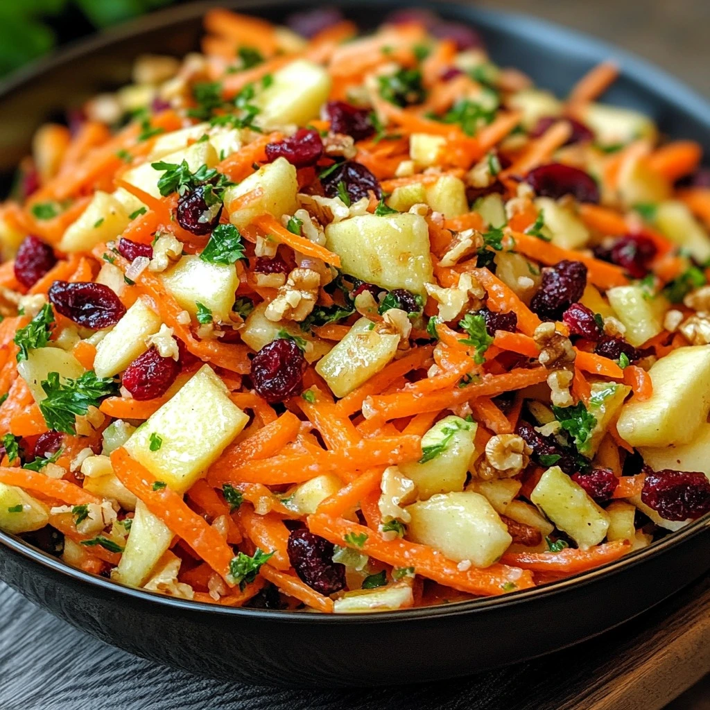 Ensalada Refrescante de Manzana, Arándano y Zanahoria
