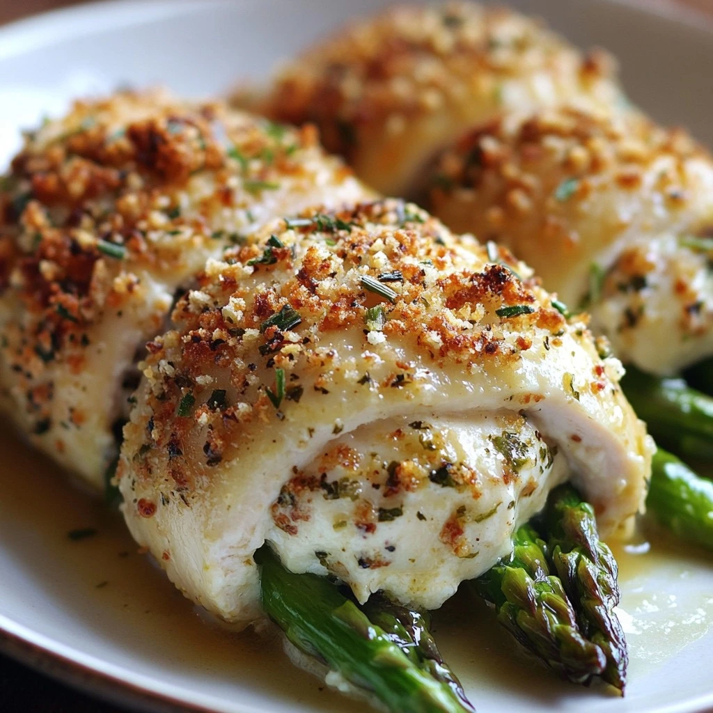 Pechugas de Pollo Rellenas de Espárragos deliciosas.